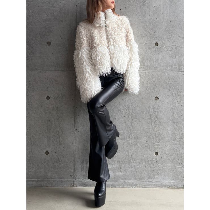 TINY】フェイクレザーフレアパンツ[品番：MKSW0067249]｜GYDA