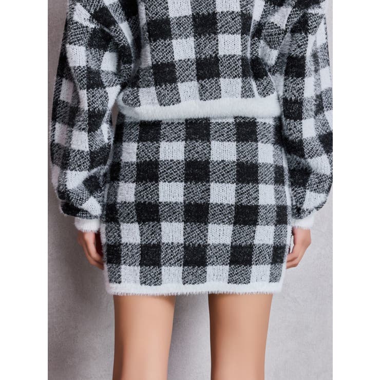 CHECK shaggy ニットスカートライクショートパンツ | GYDA | 詳細画像16 