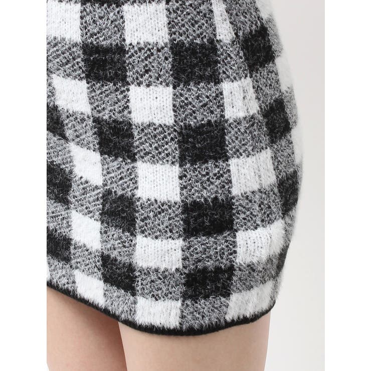 CHECK shaggy ニットスカートライクショートパンツ | GYDA | 詳細画像25 