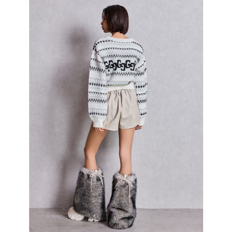 2WAY ECO FUR LEG WARMERニットブーツ | GYDA | 詳細画像17 