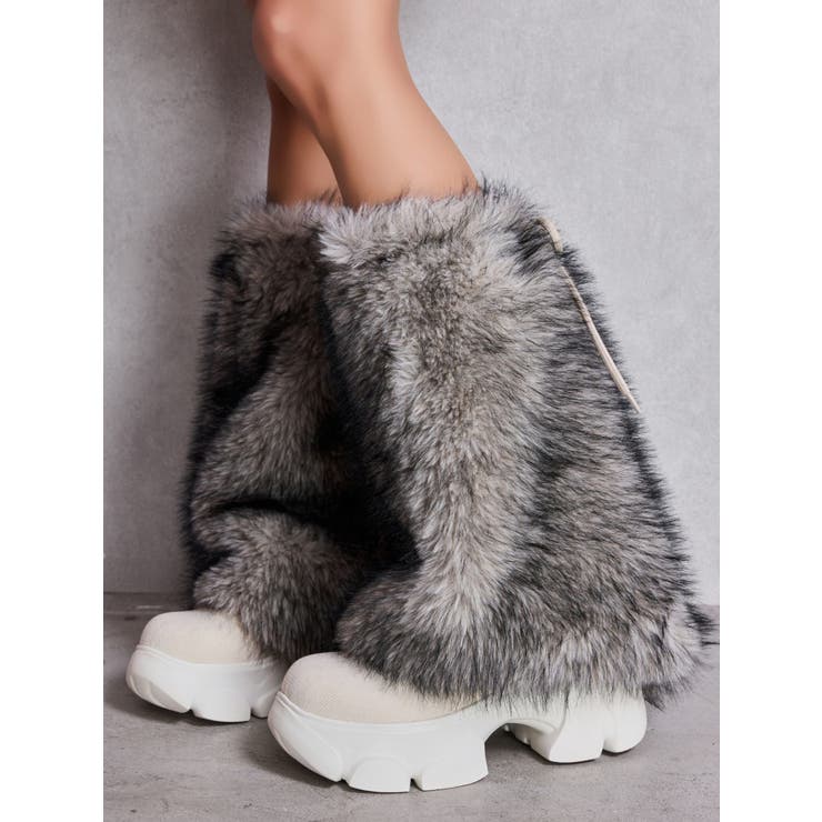 2WAY ECO FUR LEG WARMERニットブーツ | GYDA | 詳細画像2 