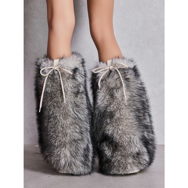 2WAY ECO FUR LEG WARMERニットブーツ | GYDA | 詳細画像23 