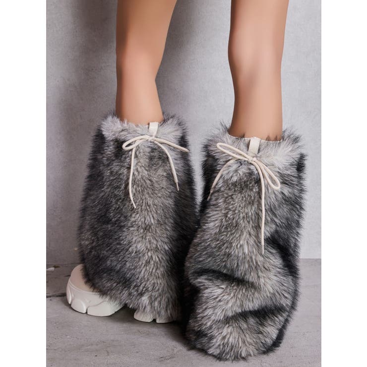 2WAY ECO FUR LEG WARMERニットブーツ | GYDA | 詳細画像6 