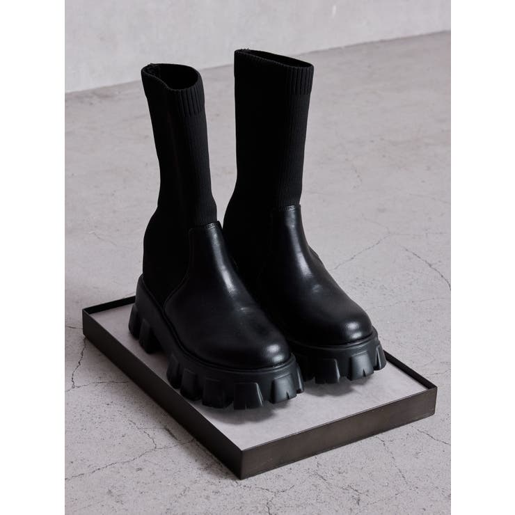 ニットドッキングショートブーツ | GYDA | 詳細画像2 