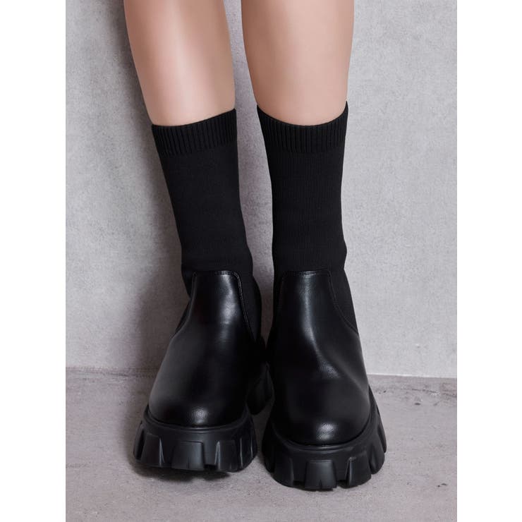 ニットドッキングショートブーツ | GYDA | 詳細画像4 