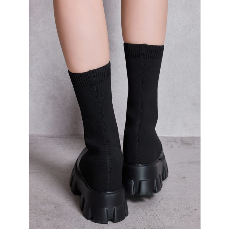 ニットドッキングショートブーツ | GYDA | 詳細画像5 