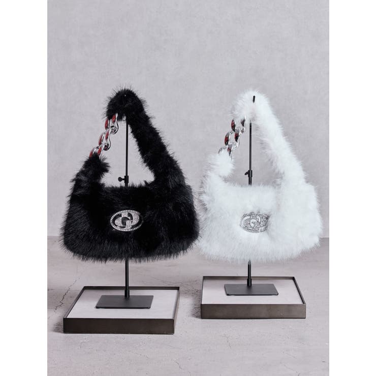 GDラインストーンバックルECO FUR BAG[品番：MKSW0067204]｜GYDA