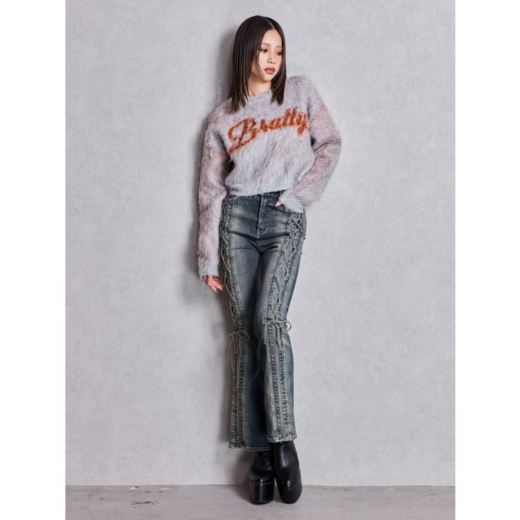 BRATTY MOHAIR LIKEショートニットトップス | GYDA | 詳細画像10 