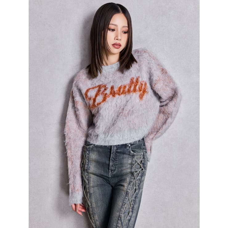 BRATTY MOHAIR LIKEショートニットトップス | GYDA | 詳細画像8 