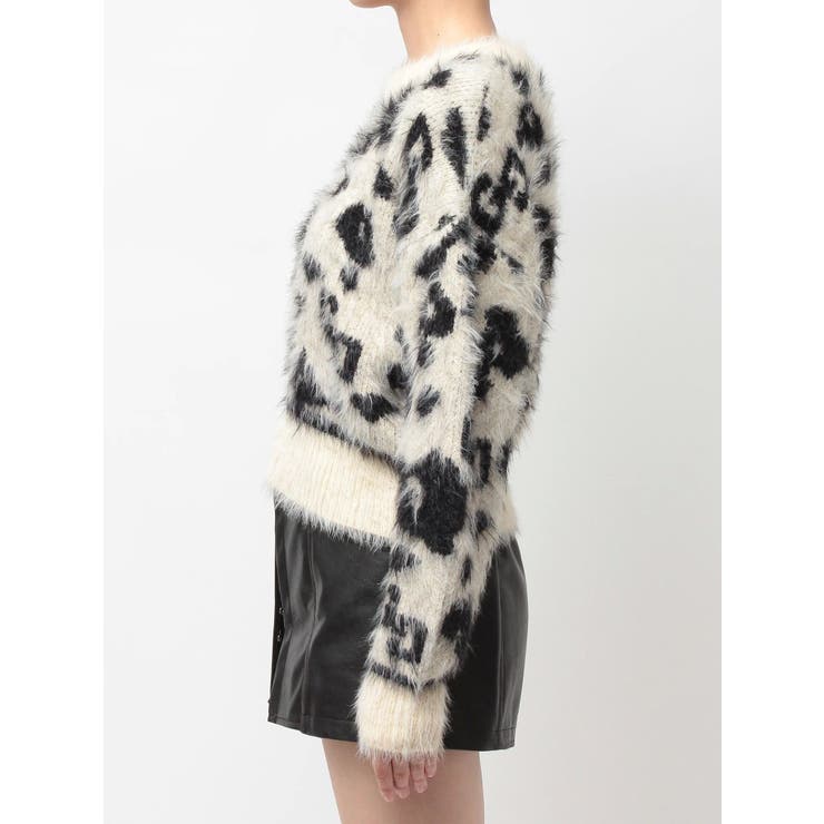 GG Leopardシャギーショートニットトップス | GYDA | 詳細画像20 