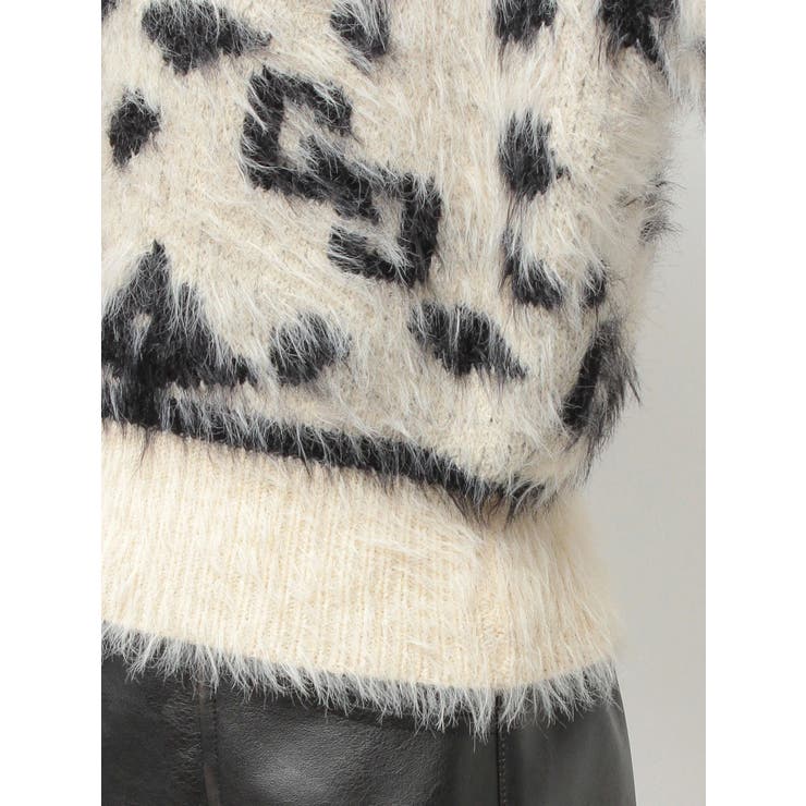 GG Leopardシャギーショートニットトップス | GYDA | 詳細画像24 