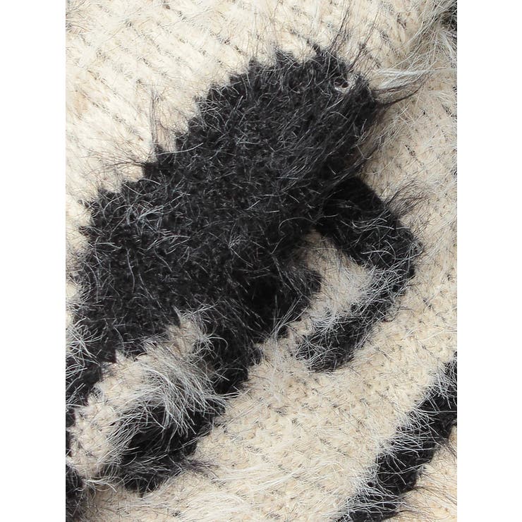 GG Leopardシャギーショートニットトップス | GYDA | 詳細画像25 