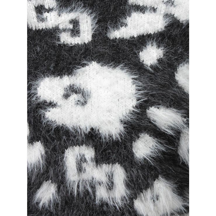 GG Leopardシャギーショートニットトップス | GYDA | 詳細画像27 