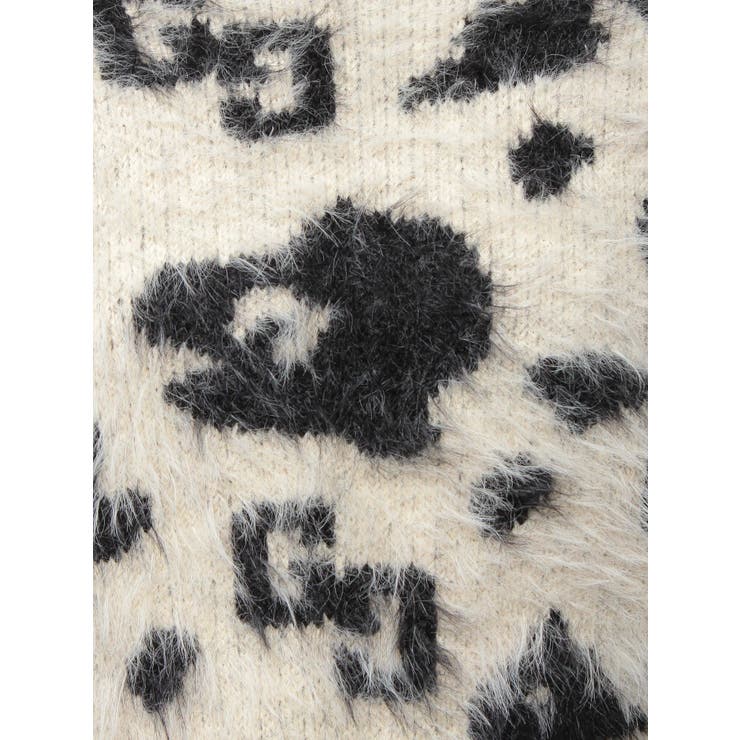 GG Leopardシャギーショートニットトップス | GYDA | 詳細画像29 