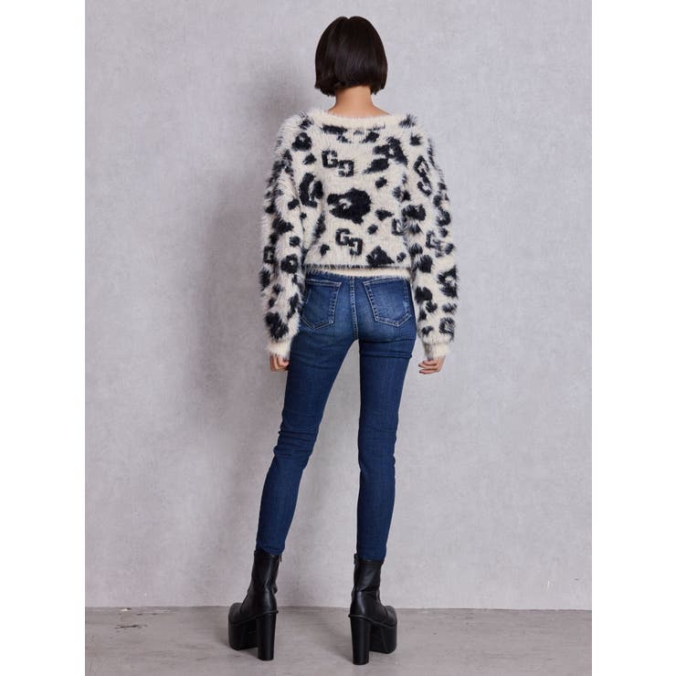 GG Leopardシャギーショートニットトップス | GYDA | 詳細画像8 