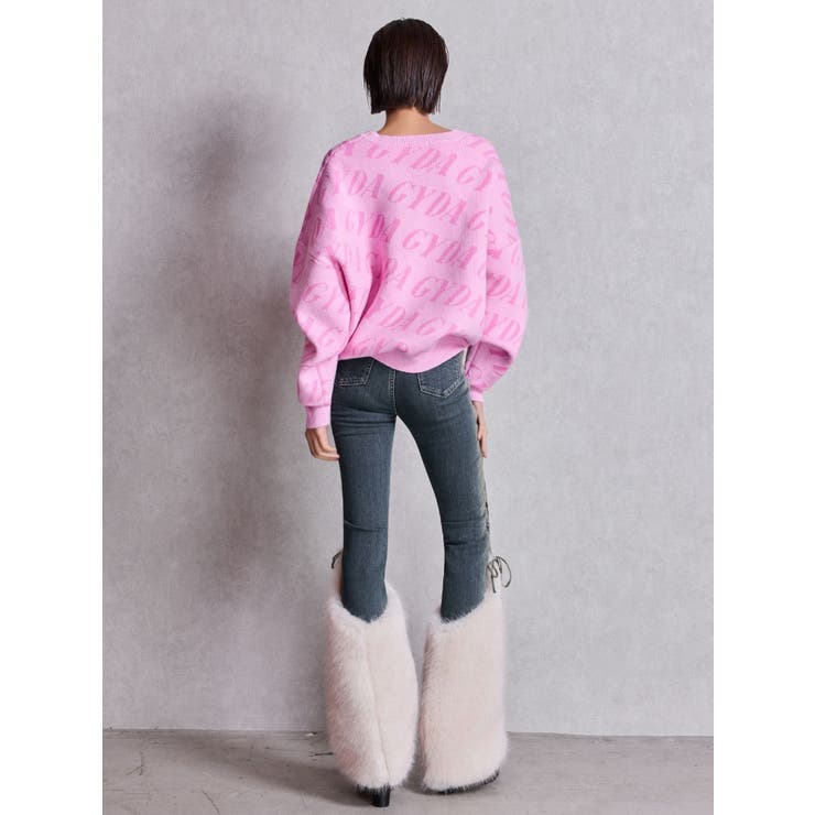 GYDA SLANT PATTERNニットトップス[品番：MKSW0067183]｜GYDA