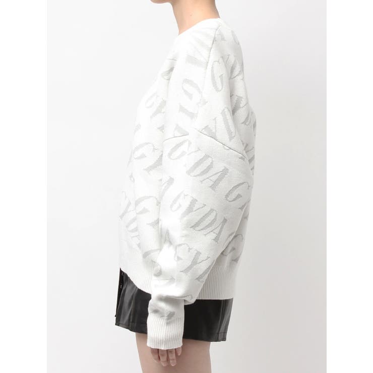 GYDA SLANT PATTERNニットトップス[品番：MKSW0067183]｜GYDA