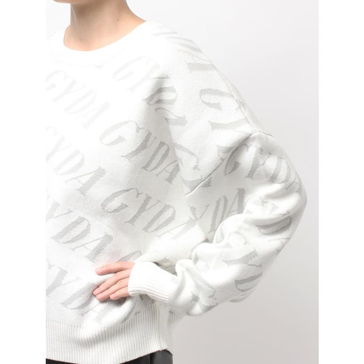 GYDA SLANT PATTERNニットトップス[品番：MKSW0067183]｜GYDA