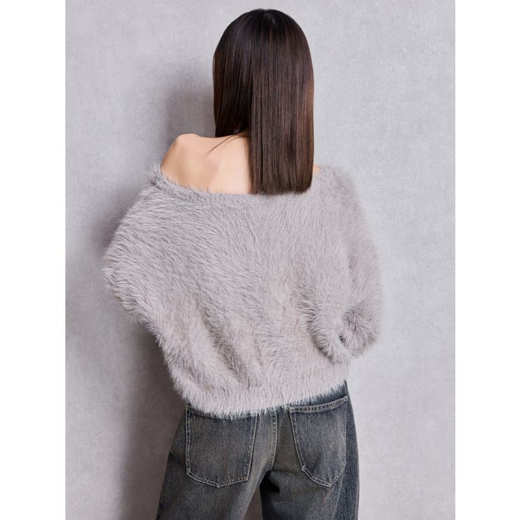 シャギーショートLOOSEニットトップス | GYDA | 詳細画像15 