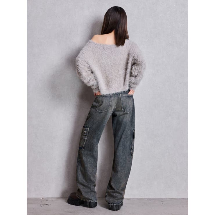 シャギーショートLOOSEニットトップス | GYDA | 詳細画像18 