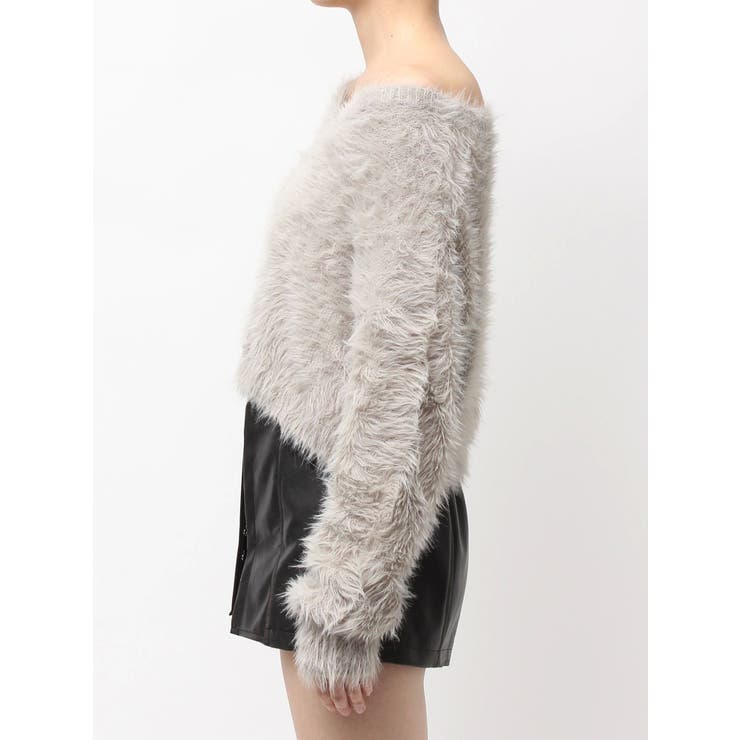 シャギーショートLOOSEニットトップス | GYDA | 詳細画像24 