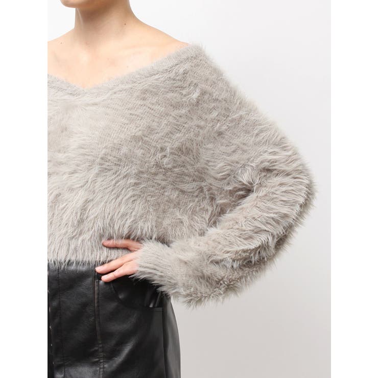 シャギーショートLOOSEニットトップス | GYDA | 詳細画像27 