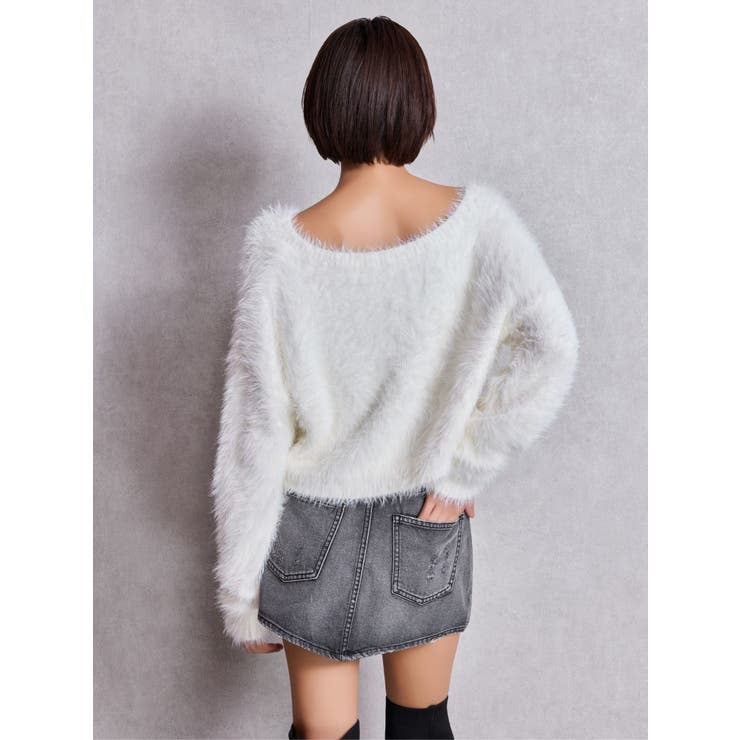 シャギーショートLOOSEニットトップス | GYDA | 詳細画像4 