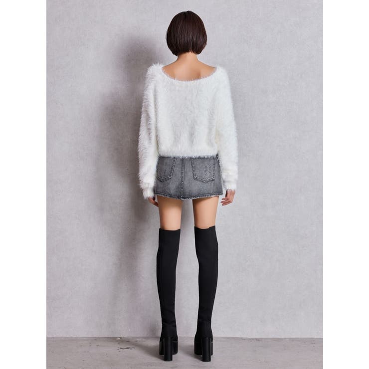 シャギーショートLOOSEニットトップス | GYDA | 詳細画像7 