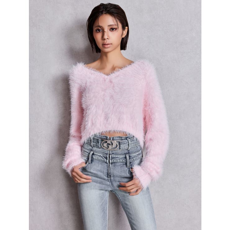 シャギーショートLOOSEニットトップス | GYDA | 詳細画像9 