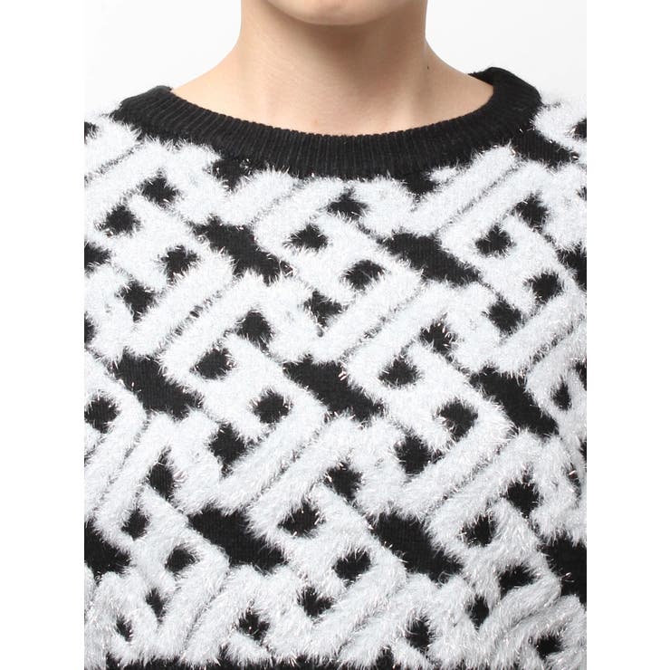 GGチェーンロゴラメニットトップス | GYDA | 詳細画像18 