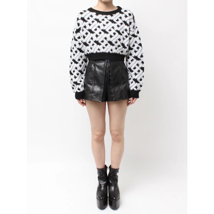 GGチェーンロゴラメニットトップス | GYDA | 詳細画像22 