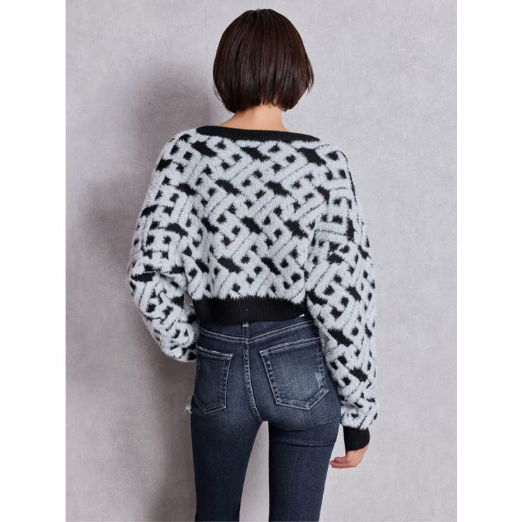 GGチェーンロゴラメニットトップス | GYDA | 詳細画像4 