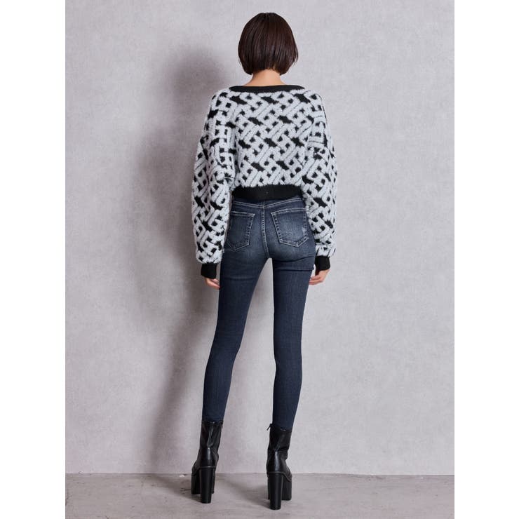 GGチェーンロゴラメニットトップス | GYDA | 詳細画像6 