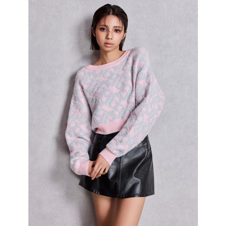 GGチェーンロゴラメニットトップス | GYDA | 詳細画像7 