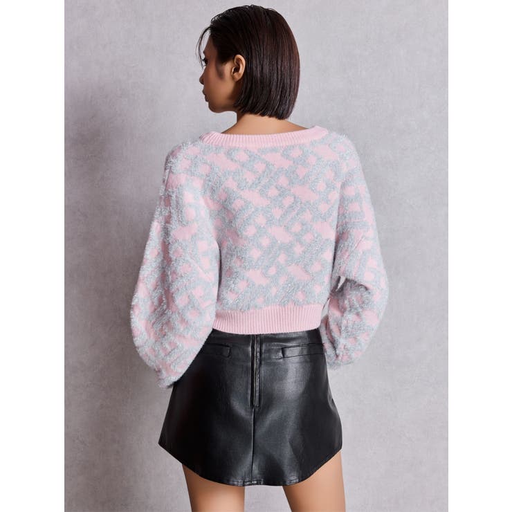 GGチェーンロゴラメニットトップス | GYDA | 詳細画像8 