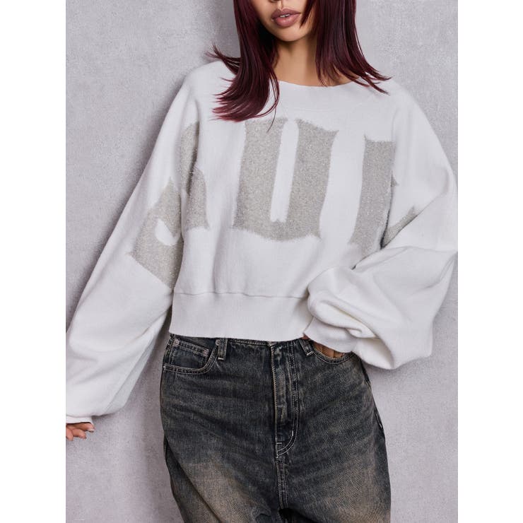 オフホワイト | FLUKE インターシャラメニット 2WAYトップス | GYDA