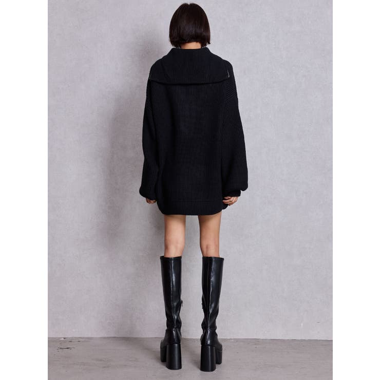 SHOPLIST限定】GGハーフZIPニットトップス[品番：MKSW0067041