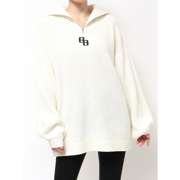 【SHOPLIST限定】GGハーフZIPニットトップス | GYDA | 詳細画像18 