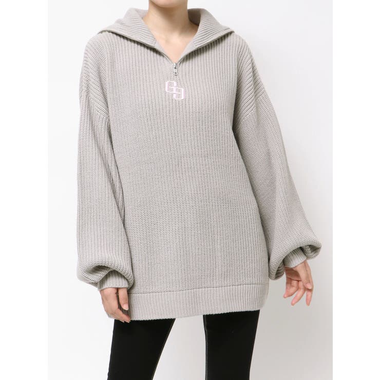 【SHOPLIST限定】GGハーフZIPニットトップス | GYDA | 詳細画像19 