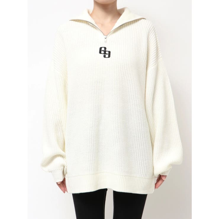 【SHOPLIST限定】GGハーフZIPニットトップス | GYDA | 詳細画像21 