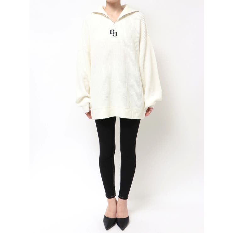 【SHOPLIST限定】GGハーフZIPニットトップス | GYDA | 詳細画像28 