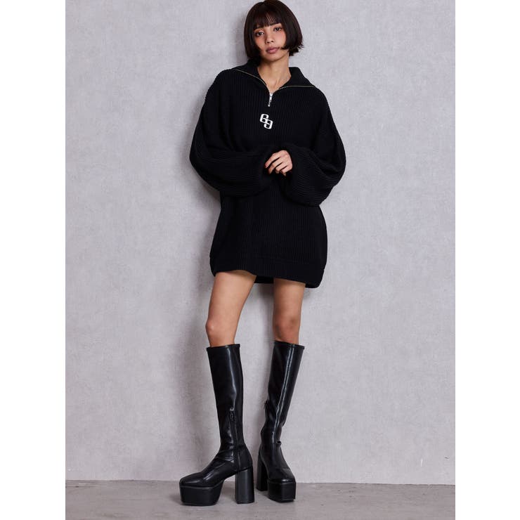 トップス Stone Double Zip Ds Knit トップス Stone Double Zip