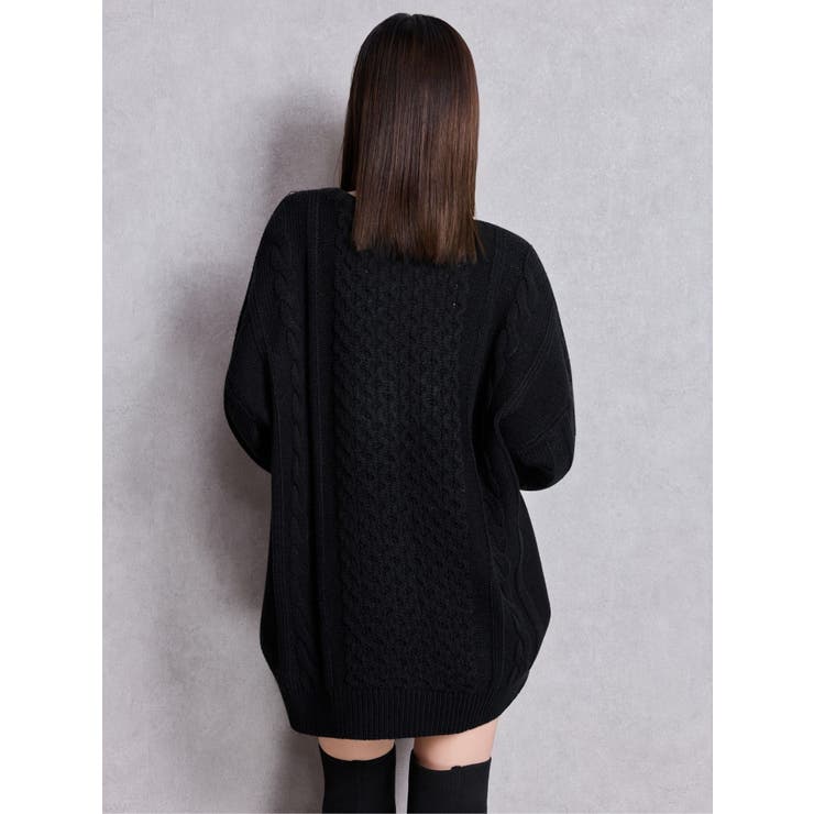 GGサガラ刺繍ケーブルニットトップス | GYDA | 詳細画像20 