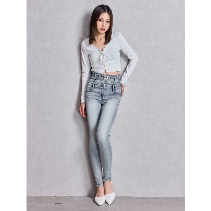 フロントレースアップショートトップス | GYDA | 詳細画像10 