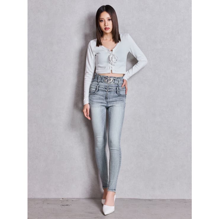 フロントレースアップショートトップス | GYDA | 詳細画像11 