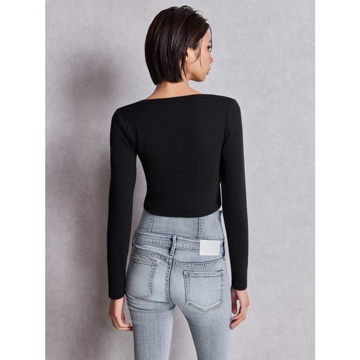 フロントレースアップショートトップス | GYDA | 詳細画像15 