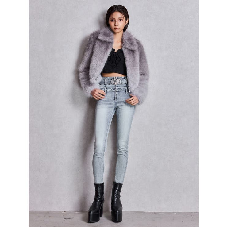 フロントレースアップショートトップス | GYDA | 詳細画像18 