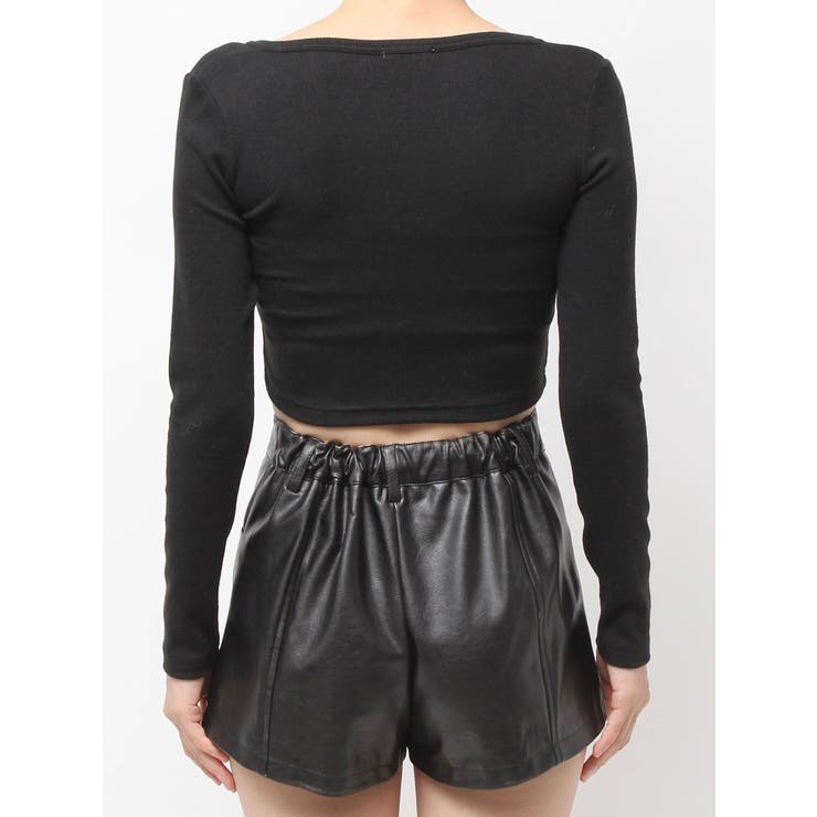 フロントレースアップショートトップス | GYDA | 詳細画像21 