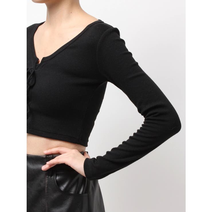 フロントレースアップショートトップス | GYDA | 詳細画像23 