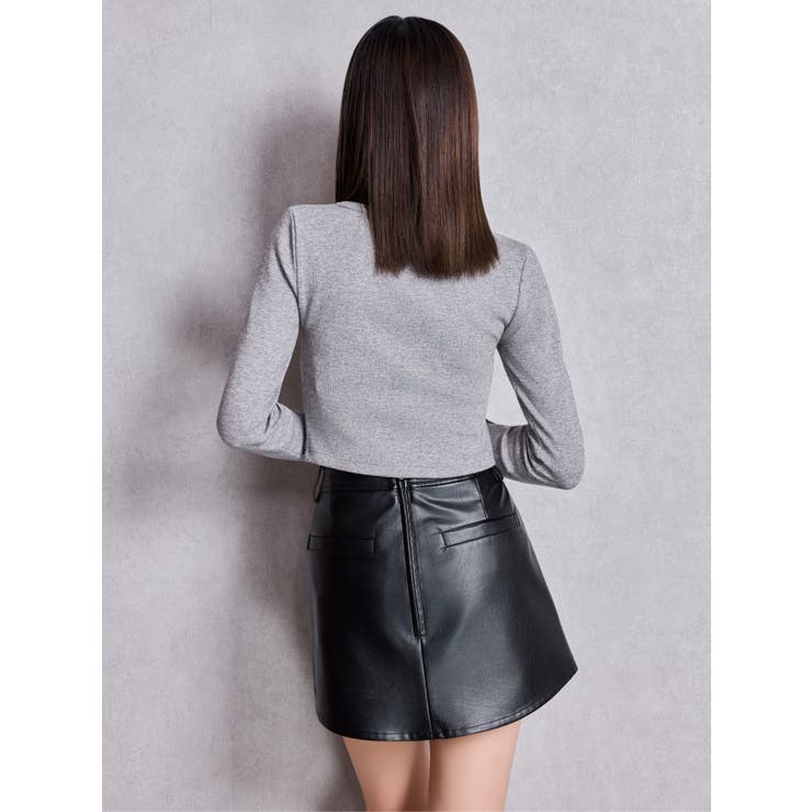 フロントレースアップショートトップス | GYDA | 詳細画像4 